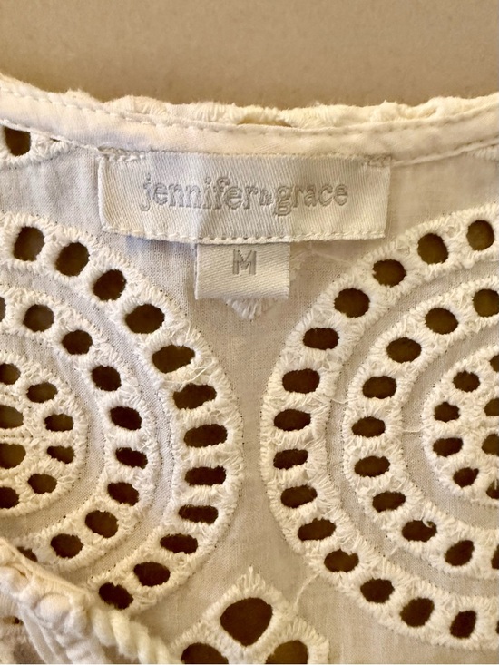 Jennifer & Grace Eyelet Lace Flutter
Sleeve 💯 % Cotton Top - Picture 5 of 9